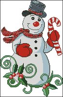 Frosty with Candy Cane (image for) Frosty with Candy Cane